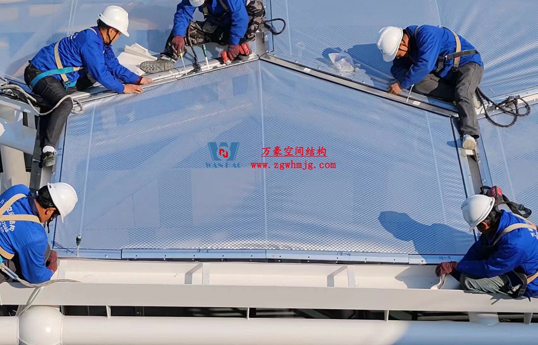 已完工，這個ETFE氣枕商業天幕閃亮登場！